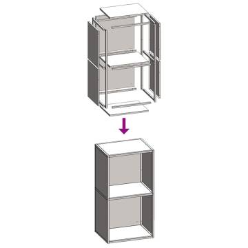 Firewood Rack White 40x30x75 cm - Sturdy Cold-Rolled Steel