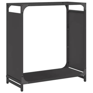 Firewood Rack Black 60x28x65 cm | Durable Cold-Rolled Steel