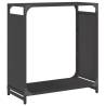 Firewood Rack Black 60x28x65 cm | Durable Cold-Rolled Steel