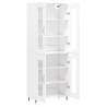 Stylish Highboard in White - 69.5x34x180 cm | HipoMarket