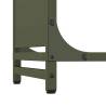 Olive Green Firewood Rack - 60x28x65 cm Cold-Rolled Steel