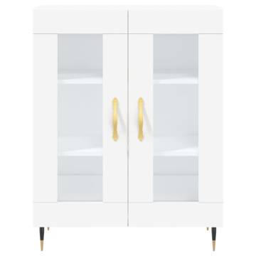 Stylish Highboard in White - 69.5x34x180 cm | HipoMarket