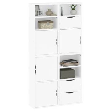 ODDA White Side Cabinets 4 pcs - Solid Pine Wood Storage