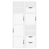 ODDA White Side Cabinets 4 pcs - Solid Pine Wood Storage