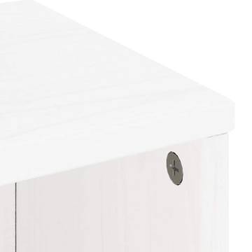 ODDA White Side Cabinets 4 pcs - Solid Pine Wood Storage