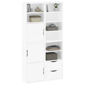 ODDA White Side Cabinets 4 pcs - Solid Pinewood Storage