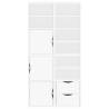 ODDA White Side Cabinets 4 pcs - Solid Pinewood Storage