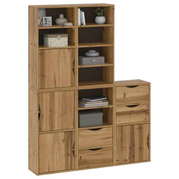 ODDA 5 pcs Side Cabinets - Solid Pine Wood | HipoMarket