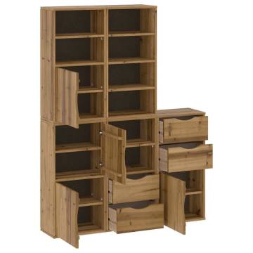 ODDA 5 pcs Side Cabinets - Solid Pine Wood | HipoMarket