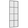 Sliding Door with Hardware Set Black - 76x205 cm ESG Glass