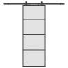 Sliding Door with Black Hardware Set - 76x205 cm ESG Glass