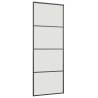 Sliding Door with Black Hardware Set - 76x205 cm ESG Glass