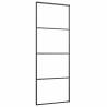 Sliding Door with Hardware Set Black 76x205 cm - ESG Glass