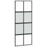 Sliding Door with Hardware Set Black 90x205 cm - Hipomarket