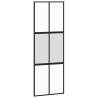 Stylish Black Sliding Door with Hardware Set - 76x205 cm