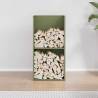 Olive Green Firewood Rack - Sturdy & Stylish Storage | HipoMarket