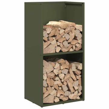 Olive Green Firewood Rack - Sturdy & Stylish Storage | HipoMarket