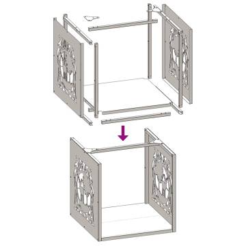 Sturdy Black Firewood Rack - 40x40x40 cm | Hipomarket