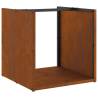 Firewood Rack 40x40x40 cm | Durable Weathering Steel