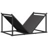 Firewood Rack Black 70x43x34.5 cm | Durable Cold-Rolled Steel