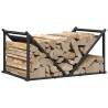 Firewood Rack Black 70x43x34.5 cm | Durable Cold-Rolled Steel