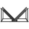 Firewood Rack Black 70x43x34.5 cm | Durable Cold-Rolled Steel