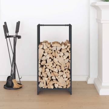 Durable Anthracite Firewood Rack - Cold-Rolled Steel | HipoMarket