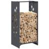 Durable Anthracite Firewood Rack - Cold-Rolled Steel | HipoMarket