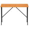 Garden Table with Acacia Wood Top - Black 105x75 cm | HipoMarket