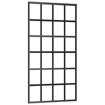 Sliding Door with Black Hardware Set - 102x205 cm ESG Glass