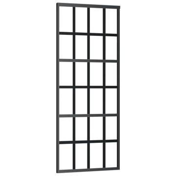 Sliding Door with Hardware Set Black 76x205 cm ESG Glass | HipoMarket