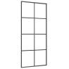 Sliding Door with Hardware Set - Black ESG Glass 90x205 cm