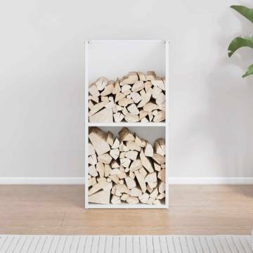 Firewood Rack White 40x30x80 cm | Cold-Rolled Steel Storage