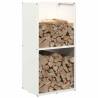 Firewood Rack White 40x30x80 cm | Cold-Rolled Steel Storage