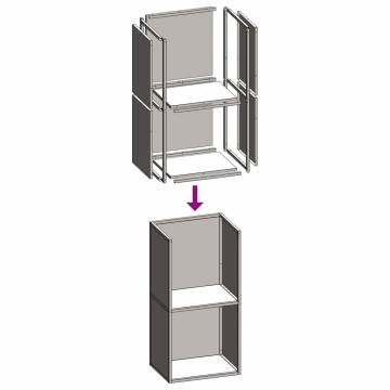 Firewood Rack White 40x30x80 cm | Cold-Rolled Steel Storage