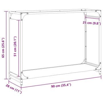 Firewood Rack Anthracite - Sturdy Cold-Rolled Steel | HipoMarket