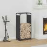  Firewood Rack Black 44x28x90 cm Cold-rolled steel Size 44 x 28 x 90 cm Colour black 