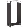 Firewood Rack Black 44x28x90 cm | Sturdy Cold-Rolled Steel