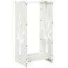 Firewood Rack White 40x30x80 cm - Durable Steel Storage