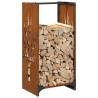 Firewood Rack 40x30x80 cm - Weathering Steel Storage Solution