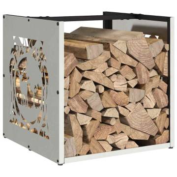 Stainless Steel Firewood Rack 40x40x40 cm - Durable & Stylish