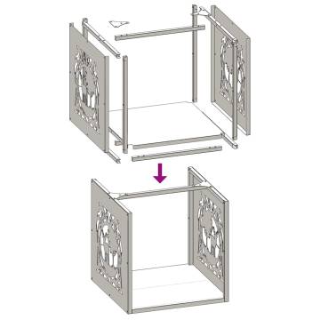 Stainless Steel Firewood Rack 40x40x40 cm - Durable & Stylish