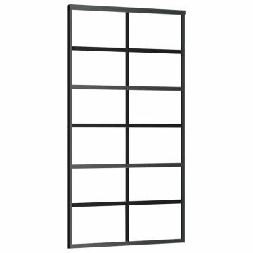 Sliding Door with Hardware Set Black - 102x205 cm ESG Glass