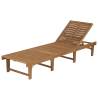 Folding Sun Lounger in Solid Acacia Wood | Hipomarket UK