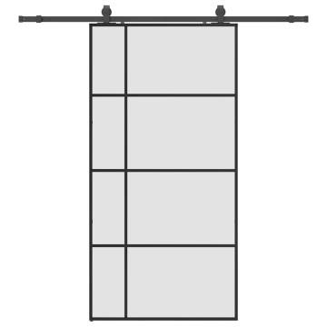 Sliding Door with Hardware Set Black - 102.5x205 cm ESG Glass