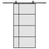 Sliding Door with Hardware Set Black - 102.5x205 cm ESG Glass