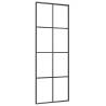 Sliding Door with Hardware Set Black - 76x205 cm ESG Glass