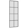 Sliding Door with Hardware Set Black | 76x205 cm ESG Glass