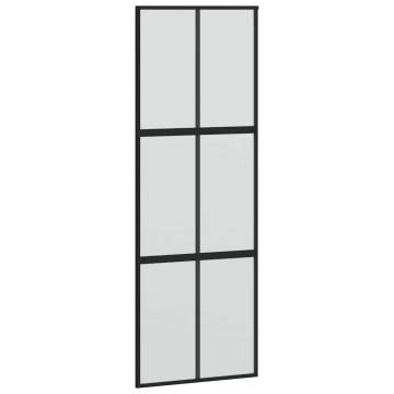 Stylish Black Sliding Door with Hardware Set - 76x205 cm