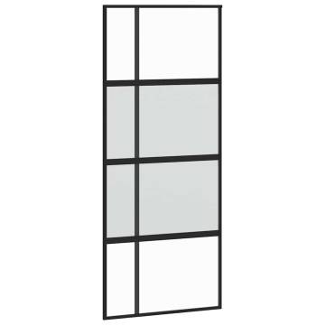 Sliding Door with Hardware Set Black - 90x205 cm | HiPo Market